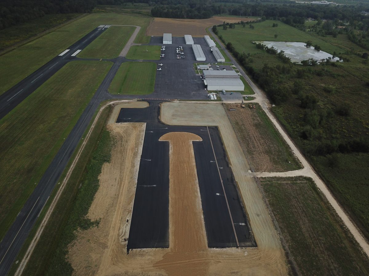 Aerial view of LA regional airport