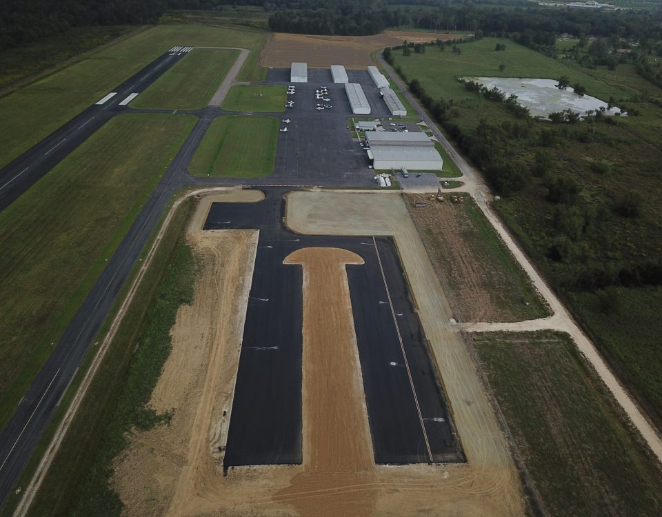 Aerial view of LA regional airport