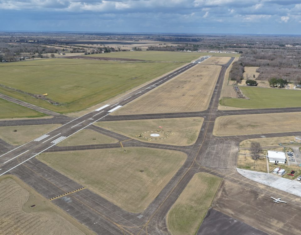aerial airport runway
